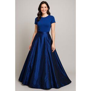 Vintage Jodi Kristopher Navy Taffeta Ball Skirt with Crinoline Sz 11/12